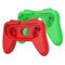 Poignées de manette gauche et droite pour Switch 2 - Poignées ergonomiques avec design antidérapant et boutons de déclenchement transparents (rouge vert)