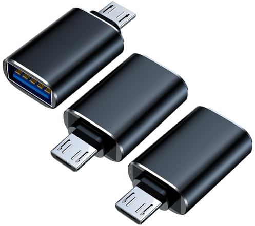 Mornavith 3 Pack USB C to Micro USB Adapter - Reliable Aluminum Connectors for Seamless Charging and Data Transfer (Black)