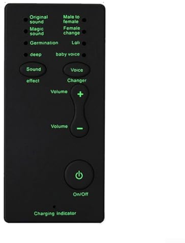 Tragbarer ABS-Sprachwechsler mit 7 einstellbaren Soundeffekten, kompatibel mit Smartphones, Computern, Spielekonsolen, für Anrufe, Live-Streaming, lustige Sprachtransformation