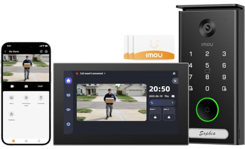 Imou 3K Visiophone Connecté Interphone Vidéo 2 Fils, 7'' Écran Tactile,IP65