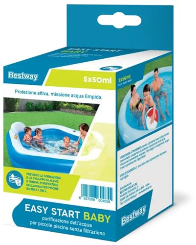 Bestway 59066 | Easy Start Baby 5x50 ml Purifica e Protegge le Piscine sprovviste di Sistema Filtrante, Previene la formazione di Batteri