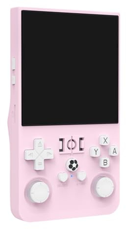 Retro Handheld Konsole 4 Zoll,128GB Spielkonsole Linux-System (Rosa) | 720×720 Bildschirm, 4000mAh Akku, USB-Ladekabel, leichte Mini-Konsole für unterwegs