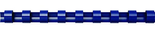 Fellowes Binderücken für Plastikbindung, 12 mm Durchmesser, 21 Ringe, für A4 Dokumente, blau, Packung mit 100 Stück