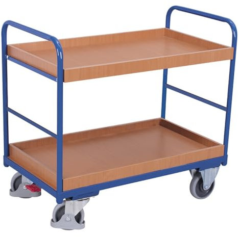 Etagenwagen niedrig Traglast (kg): 250 Ladefläche: 815 x 455 mm RAL 5010 Enzianblau
