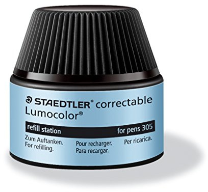 STAEDTLER 487 05 Lumocolor correctable Nachfüllstation für 305, 15-20x Nachfüllen, blau | Für correctable Marker 305 – sauberes Befüllen – Art.-Nr. 487 05-3