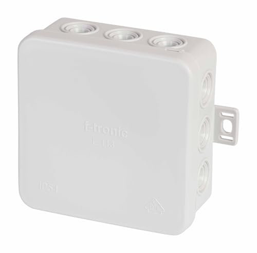 f-tronic Feuchtraum-Abzweigkasten E113, IP54, 85 x 85 x 40 mm, grau, Inhalt: 10 Stück