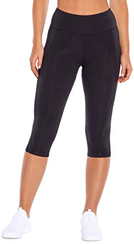 Marika Women's Carrie Slim Fit Capri Legging, Black, Small