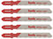 kwb Lame per seghetto alternativo Profi-Pack per metallo 611225 (medie, HSS, codolo a camma singola, T118A) ad es. per Einhell RT-JS 85