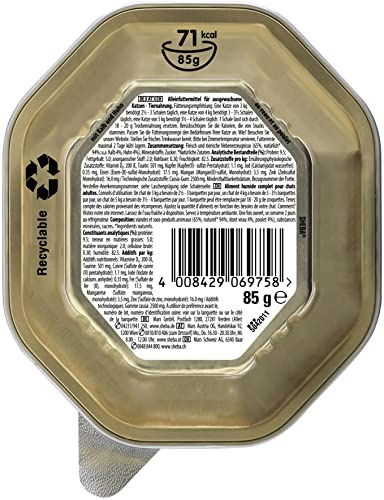 Sheba Katzenfutter Nassfutter Classics in Pastete mit Kalb & Huhn, 1 x 85g Schale