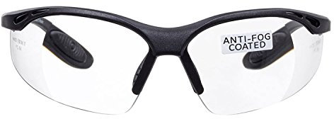 voltX 'Constructor' (TRANSPARENTES dioptría +1,00) Gafas de Seguridad con aumento total de lente (no bifocal), incluye cordón con tope regulable + Lente UV400 con recubrimiento antivaho