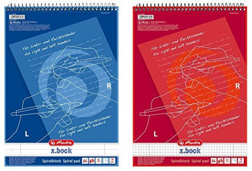 2x Herlitz Collegeblock / DIN A4 / für Rechts & Linkshänder / liniert + kariert