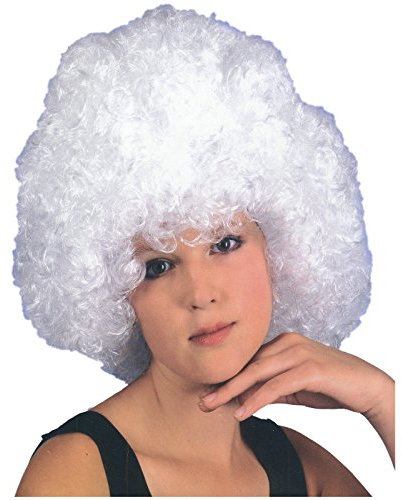Mega Afro Perücke WEISS Afroperücke Afrolook Locken Lockenperücke