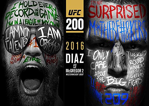 My Little Poster Plakat UFC Conor McGregor gegen Nate Diaz Wand-Kunst