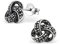 Laimons Damen-Ohrstecker Damenschmuck Knoten oxidiert Schwarz Zirkonia Sterling Silber 925