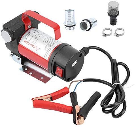 Pompa Travaso Gasolio, Pompa Elettrica Carburante, Elettrico Pompa di Trasferimento,Pompa Pompa Gasolio Autoaspirante per Veicoli Pesanti Camion 12V DC 40L/min,160W
