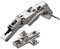 2 x Salice Topfband 155° Serie 200 (Null-Einsprung) mit Dämpfer im Topf Bohrbild T52 Eckanschlag mit Kreuz-Montageplatte Höhe 6 mm mit Euroschrauben, Exzenterverstellung Schrankscharnier von SO-TECH®