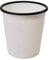Zuvo Plastic Trash Paper Bin - Modern Look Cylindrical Open-Top Design Lightweight Waste Basket, Rubbish Bin For Kitchen, Bedroom, Bathroom & Office Bin White