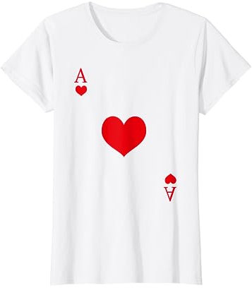 Herz Ass Kostüm Spielkarte Kartenspiel Poker Skat Karneval T-Shirt