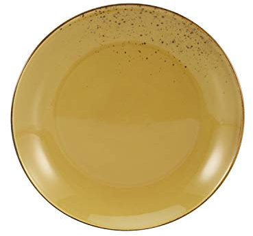 CreaTable 21976 Nature Collection Speiseteller Ø 27 cm, curry, 6-teilig (1 Set)