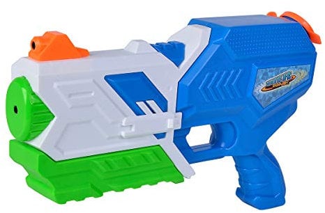 Simba 107276070 - Waterzone Pump Trick Blaster, Wasserpistole, 180 Grad drehbare Mündung, Doppelstrahl, Pumpmechanismus, Tankvolumen: 750ml, Reichweite: 8m