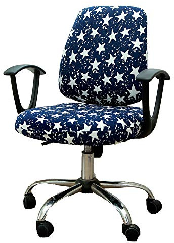 FYTXSZ Chair Covers Spandex Office Computer Chair Cover Stretch Removable Washable Rotate Swivel Chair Protective Covers (YTxingkong|FBAca)