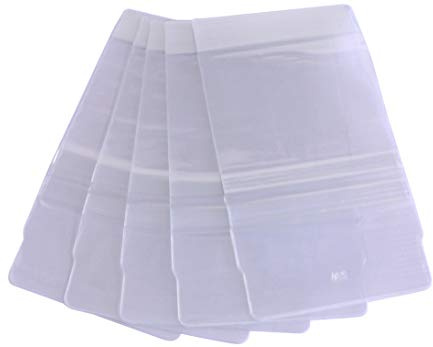 Bright Ideas Clear PVC Adjustable Book Covers, 31cm x 19.8cm (Flat), 250 Micron, Pack of 50, Strong Wipe Clean Clear PVC School Book Covers, Fits B-Format Paperback Novel Books, BI9006
