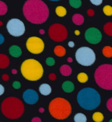 CRS Fur Fabrics 5056653803142 Bedruckter Polar-Fleece-Stoff, mehrfarbig, 1 m, 150 x 100 cm, Polyester, Schwarz, 1Mtr 150cmx100cm
