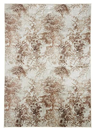 ESSENZA Teppich Aurelie Vanille, 120x180 cm - 60% Polyester, 30% thermoplastischesPolyurethan, 10% Baumwolle - Blumen