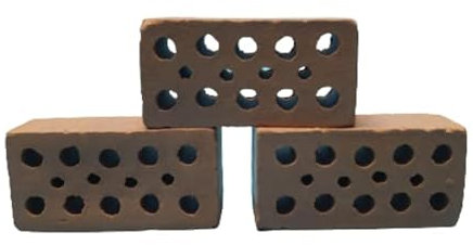 Miniatur-Ziegelsteine/Höhle, Versteck für Garnelen, Pflanzen, Mini Ziegel, Ziegelstein, Dekoration Aquarium (DREI Stück)