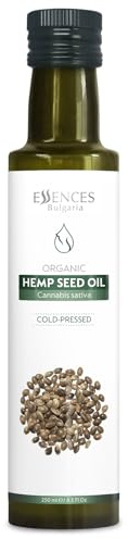 Essences Bulgaria Bio-Hanfsamenöl Kaltgepresst 250ml | 100% Naturrein | Nativ | Aus Eigenem Familienunternehmen | Extra-Premium-Qualität | Ohne Konservierungsstoffe | Vegan