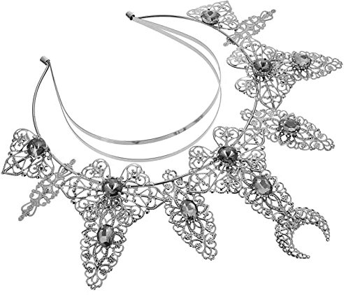 Mobestech Halo-stirnband Unserer Lieben Frau Halo- Krone Halo- Stirnband Halo Hochzeit Braut Tiara Sternkrone Göttin Halo Krone Kopfschmuck Gold Für Frauen Mond Spikes Metall Spitz Fräulein