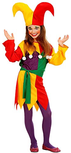 W WIDMANN MILANO Party Fashion - costume bambino Jolly Jester, abito, giullare, clown, costumi in maschera