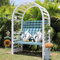 Arche de Jardin de 77 Pouces Avec Banc Pour 2 Personnes, Treillis de Pergola En Bois Pour Vignes/plantes Grimpantes, Arches de Mariage En Plein Air, Pergola de Terrasse pour Cérémonie,pelouse, Jardin