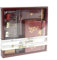 Harry Potter mehrteiliges Schreibset (Schreibbuch, Notiblock, Klebezettel, Binder Clips) Geschenkset (Rot)
