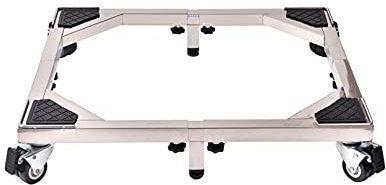 Adjustable Appliance Wheels for Refrigerator/Freezer Dolly for Refrigerator Dryer Washer Extendable Length 58.5-93cm Fridge Freezer Mover Trolley Washing Machine Base (White) (Primary Color)