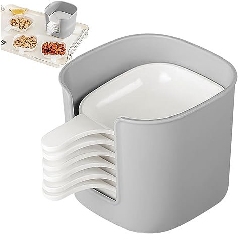 Fulenyi Assiettes à apéritif | Assiettes à salade rectangulaires – Assiettes à salade réutilisables – Assiettes à salade multifonctionnelles – Petites assiettes grises et blanches pour fruits, sushis,