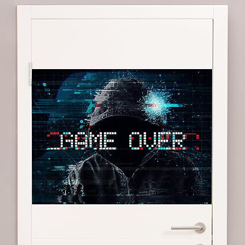 GRAZDesign Türschild Gamer Poster | Teenager Kinderzimmer Jugendzimmer personalisiert, Gaming Tapete, Wandtattoo Jugendliche Wand Tür Deko