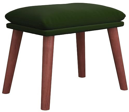 vidaXL Fußhocker Hocker Fußbank Fußstütze Fußschemel Ottomane Sitzhocker Fußablage Polsterhocker Wohnzimmer Dunkelgrün 45x29,5x35cm Samt