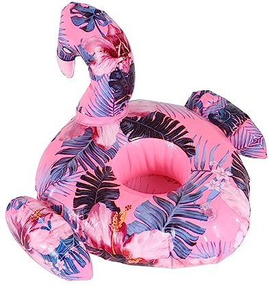 BESTonZON Flottant Porte-Bouteille De Bière Flamant Inflatable pour Piscine Tapis De Boisson Amusant Et Léger Accessoire pour Vos Moments De Détente Au Bord De Eau