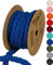 Halbach Seidenbänder recycelte Baumwollkordel, Breite: 10 mm/Länge 4 Meter, Nachhaltiges Baumwollgarn für Makramee, Naturkordel zum Basteln, Farbe: blau