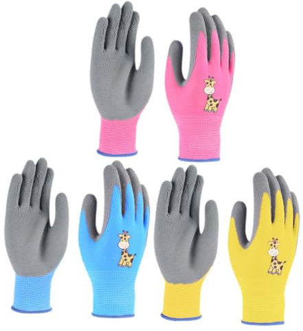 BESPORTBLE Cute Boys and Girls Work Gloves Pack Garden Gloves for Rhs Cut-resistant