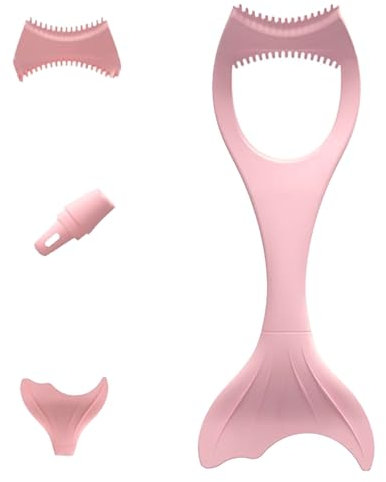 Mascara Shield for Eyes,Mascara Applicator Shield 2 in 1 Eyeliner Mascara Guard Reusable Silicone Eyeliner Stencil Mermaid Style with Eyelash Comb Multifunction Eye Makeup Auxiliary Guard Tool