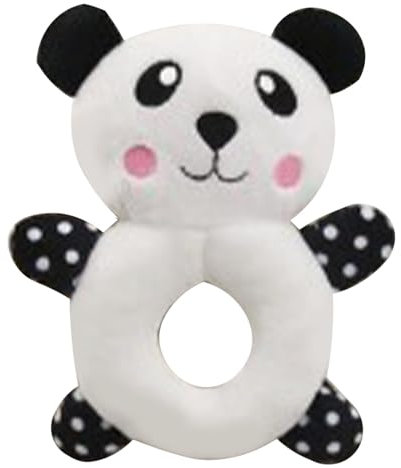 GLOGLOW Weiche Plüsch-Hunde-Beißpuppe, Süßes Plüsch-Hundespielzeug Im Cartoon-Panda-Stil, Zahnfleischmassage-Kauspielzeug für Kleine Welpen mit Angstlinderung