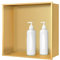 sunrik Niche Salle de Bain,Niche Murale Douche Acier Inoxydable,Niche Murale Douche Seule Couche,Niche Douche Encastrable 30x30x10cm,Or