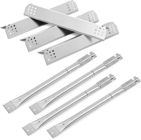 Charbrofire 740-0780 Heat Plates 4 Burner Grill Replacement Parts for Kitchenaid Grill Parts 740-0780 740-0781 720-0745B Stainless Steel Heat Shield Kitchen Aid 4 Burner Cover 4 Pieces