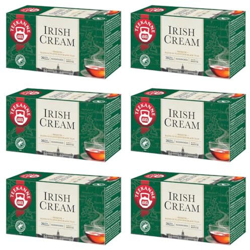 TEEKANNE - Irish Cream Black Tea- Schwarzer Tee mit Irish Cream Likör - 6 x 20 Teebeutel (Dekond gift)