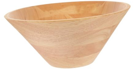 Mikinona Ensaladera De Madera Ensaladera Grande Tazones Grandes para Servir Ensaladeras Madera Ensaladera Madera Cuencos Madera Tazones para Servir Bol Ensalada Cuenco De Trompeta