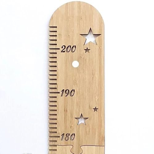 Pasdrucn personalisierte Messlatte Kinder Holz, Stern Kinder Messlatte, Geschenkfreude Messlatte Kinder, Kinder Messlatte, messlatte Kinder Holz, Messlatten für Baby- & kleinkinderzimmer (1)