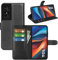Fertuo Coque pour TCL 50 SE, Antichoc Portefeuille Étui Housse en Cuir à Rabat Flip Cover Case avec Silicone Bumper, Porte Carte, Béquille, Boucle Magnétique pour TCL 50SE, Noir