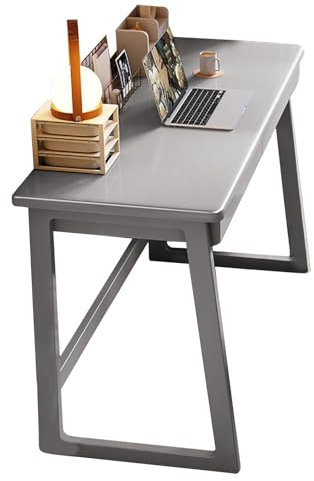 Moderner Schreibtisch aus Massivholz (Gummibaumholz) aus der Mitte des Jahrhunderts, Kleiner Schreibtisch mit Schubladen, Arbeitstisch für Laptops und Computer, Frisiertisch für das Schlafzi